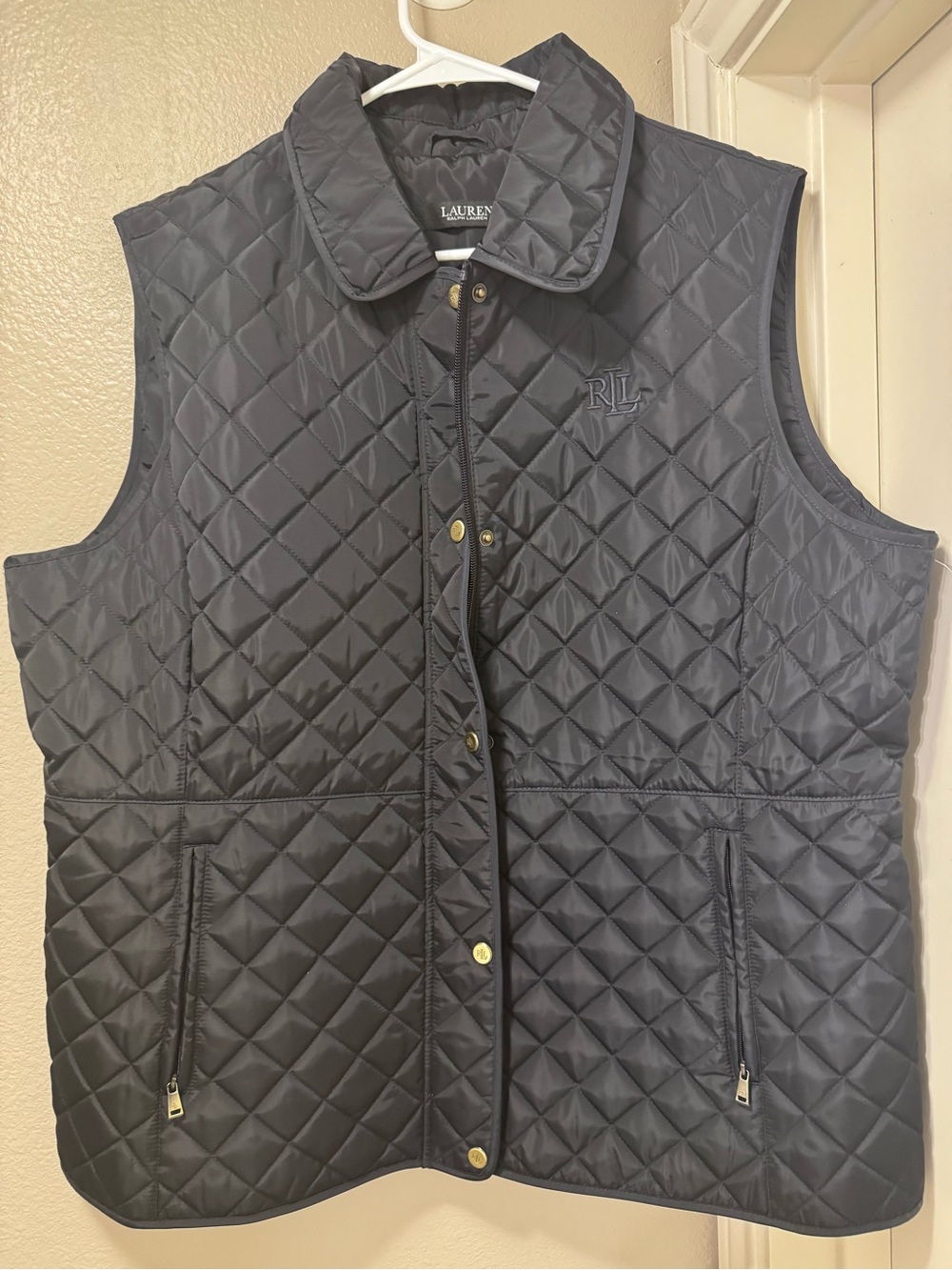 Ralph Lauren Quilted Sleeveless Vest in Black